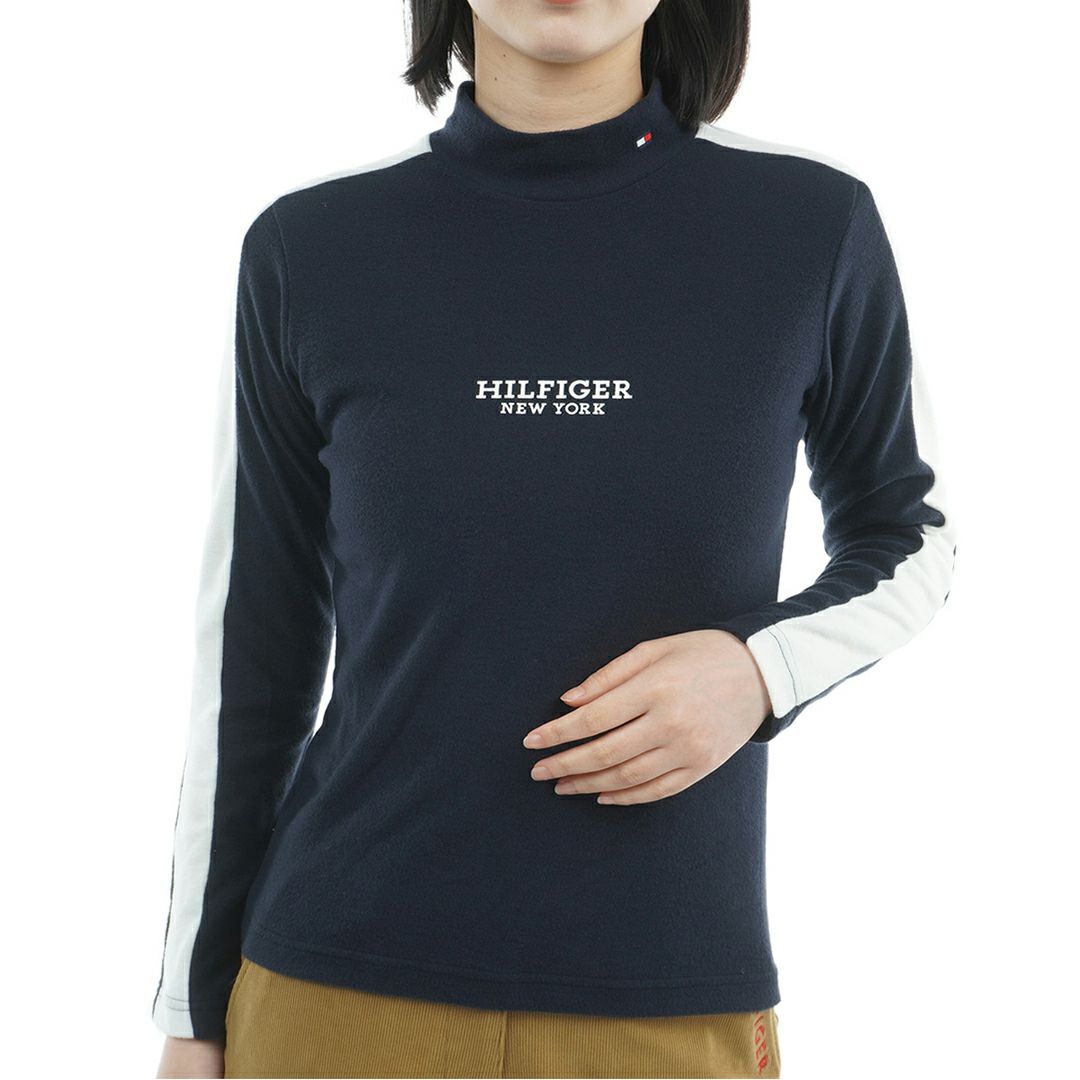トミー ヒルフィガー ゴルフ Tommy Hilfiger Golf レディース レディース 長袖ライン モックネックシャツ THLA583 詳細13