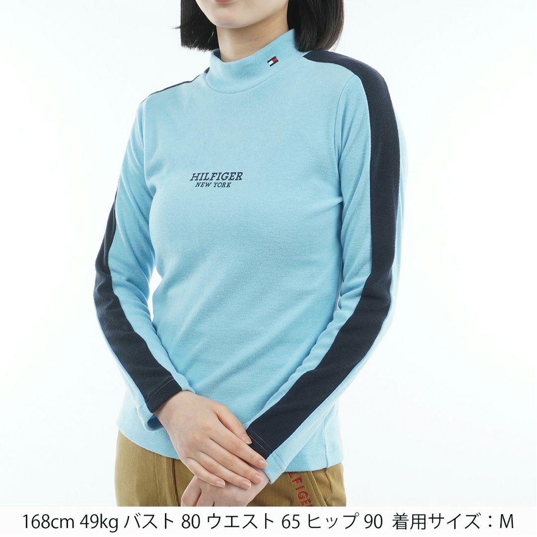 トミー ヒルフィガー ゴルフ Tommy Hilfiger Golf レディース レディース 長袖ライン モックネックシャツ THLA583 詳細17