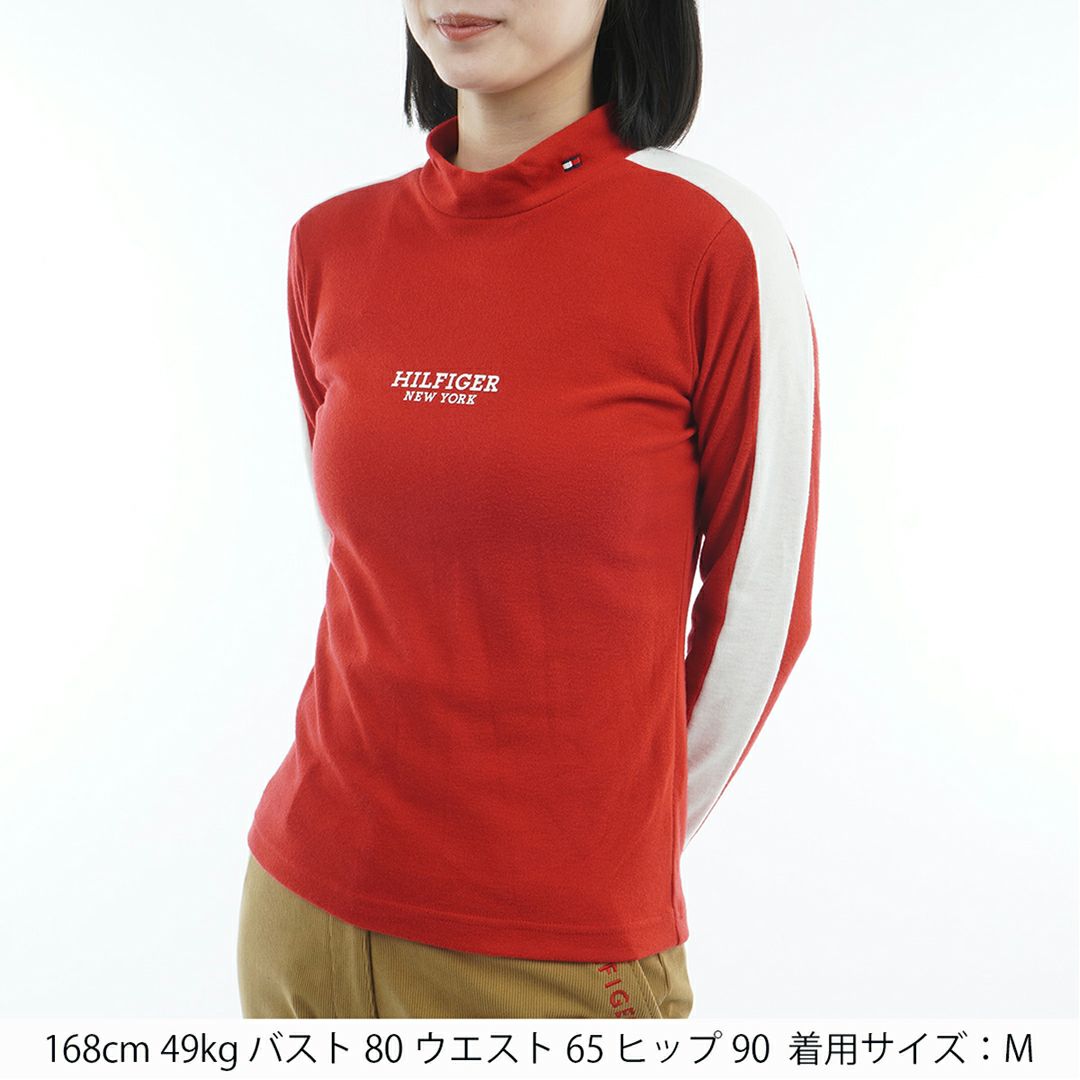 トミー ヒルフィガー ゴルフ Tommy Hilfiger Golf レディース レディース 長袖ライン モックネックシャツ THLA583 詳細20