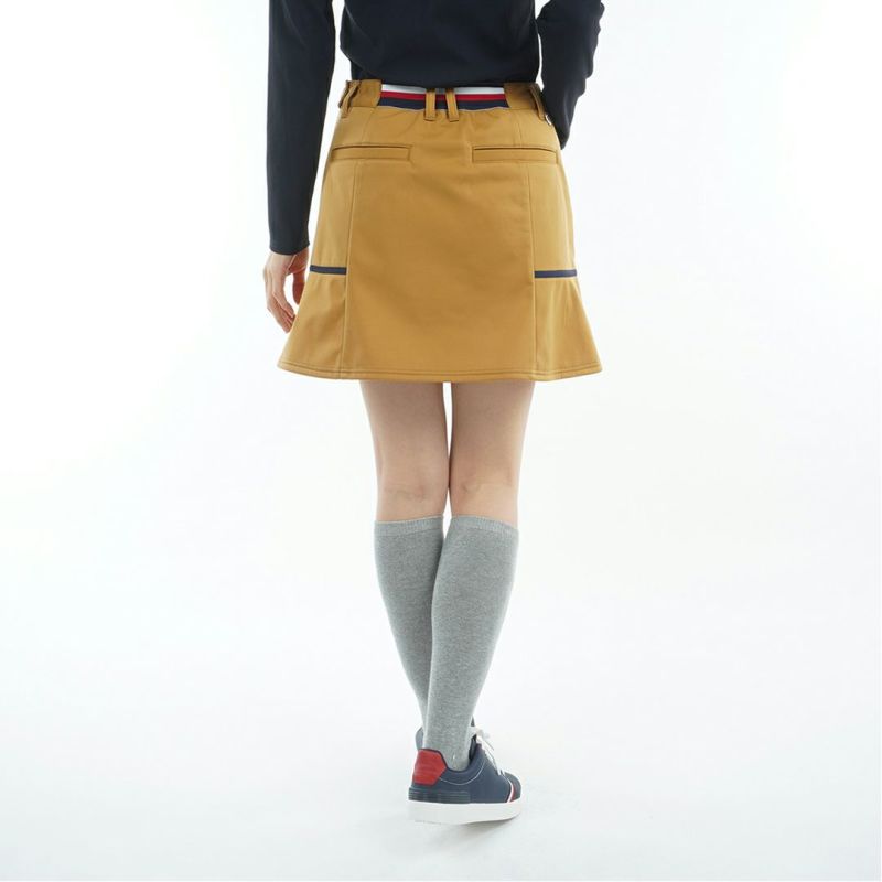 [トミーヒルフィガー]レディース ウインドプルーフ スカ-ト　キャメル