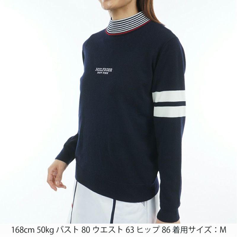 トミー ヒルフィガー ゴルフ Tommy Hilfiger Golf レディース レディース ボーダー ハイネックニット THLA587 詳細5
