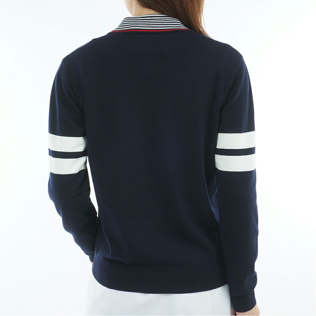 トミー ヒルフィガー ゴルフ Tommy Hilfiger Golf レディース レディース ボーダー ハイネックニット THLA587 詳細6