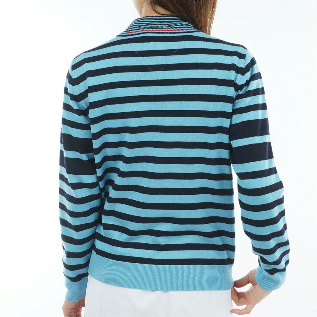 トミー ヒルフィガー ゴルフ Tommy Hilfiger Golf レディース レディース ボーダー ハイネックニット THLA587 詳細9