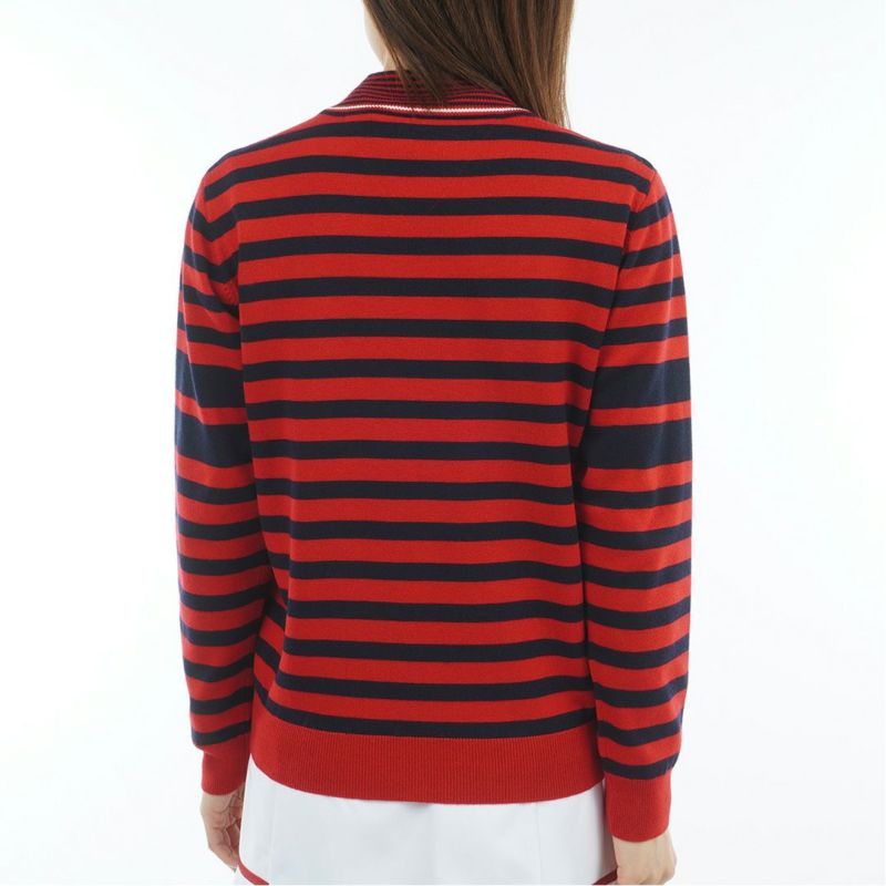 トミー ヒルフィガー ゴルフ Tommy Hilfiger Golf レディース レディース ボーダー ハイネックニット THLA587 詳細12