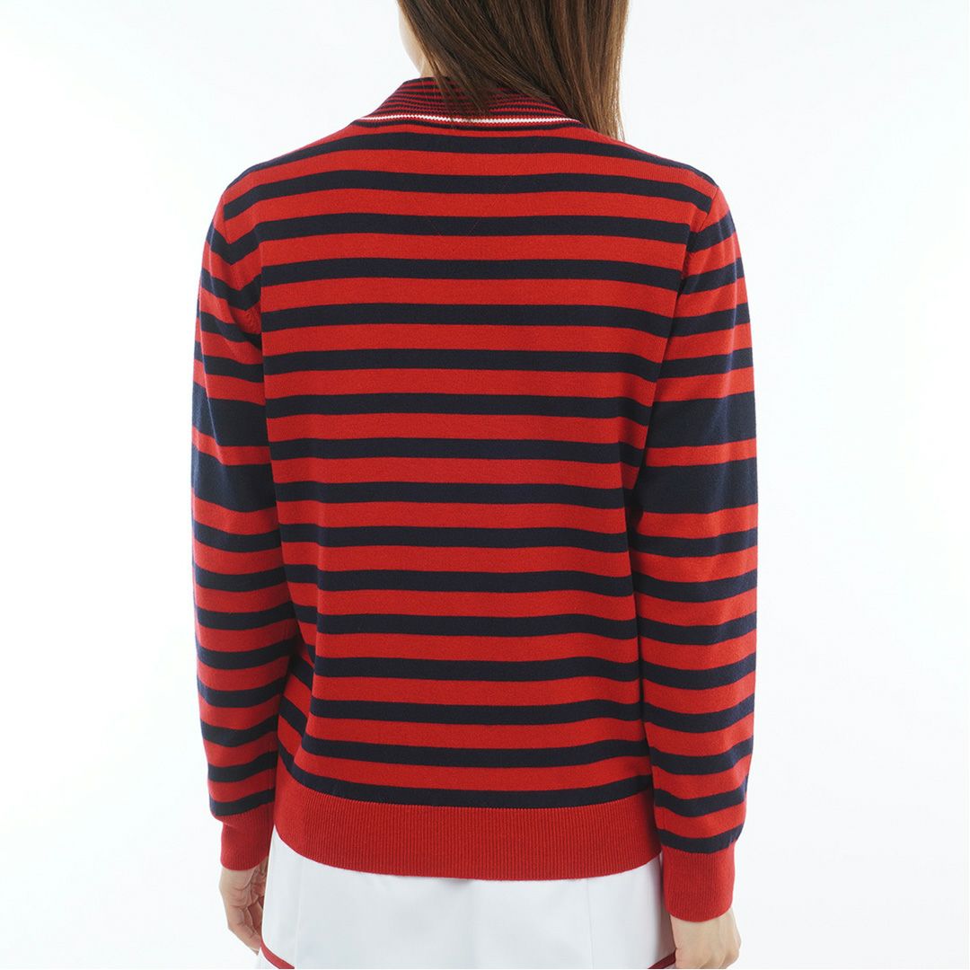 トミー ヒルフィガー ゴルフ Tommy Hilfiger Golf レディース レディース ボーダー ハイネックニット THLA587 詳細12