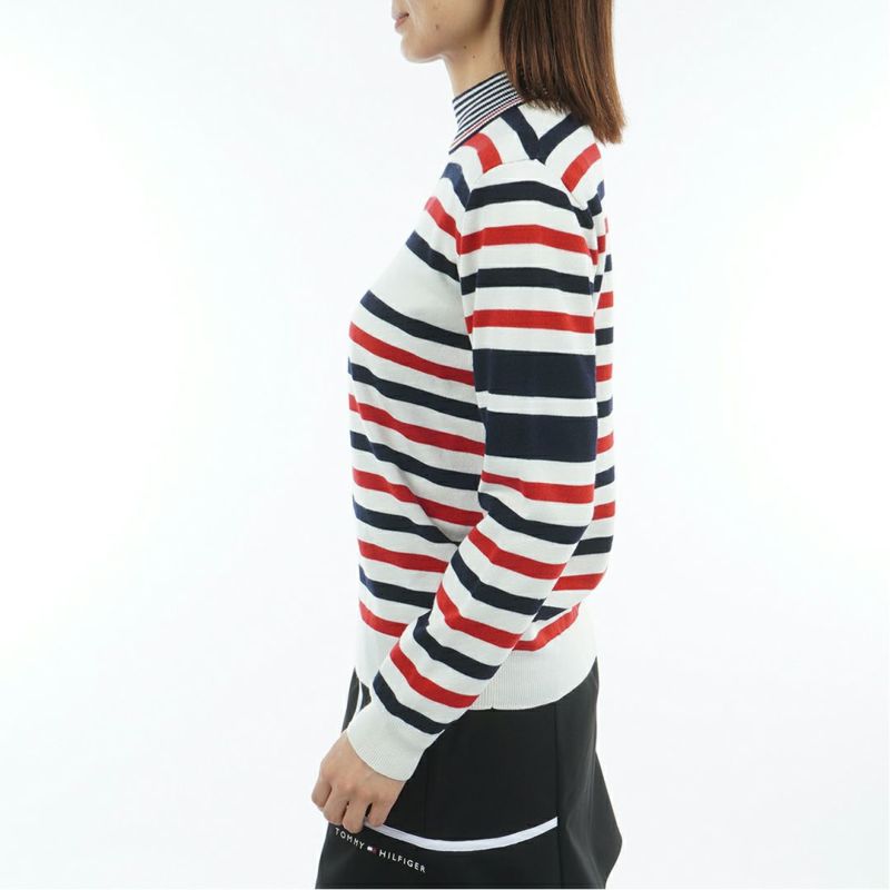 トミー ヒルフィガー ゴルフ Tommy Hilfiger Golf レディース レディース ボーダー ハイネックニット THLA587 詳細15