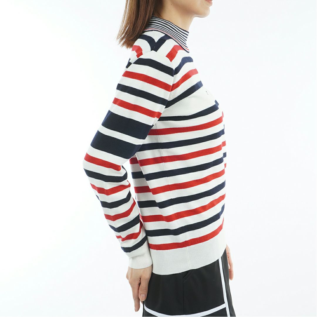 トミー ヒルフィガー ゴルフ Tommy Hilfiger Golf レディース レディース ボーダー ハイネックニット THLA587 詳細17