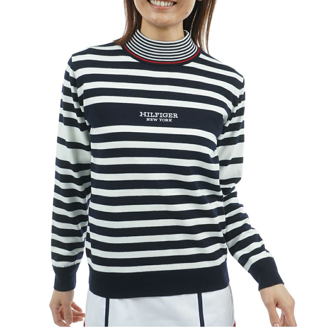 トミー ヒルフィガー ゴルフ Tommy Hilfiger Golf レディース レディース ボーダー ハイネックニット THLA587 詳細22