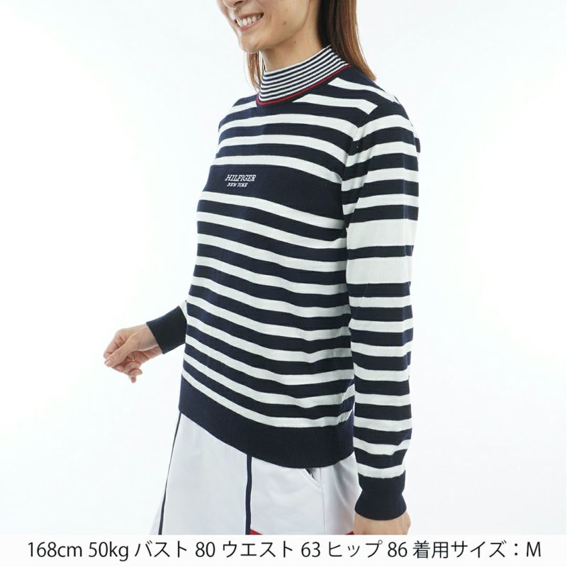 トミー ヒルフィガー ゴルフ Tommy Hilfiger Golf レディース レディース ボーダー ハイネックニット THLA587 詳細23