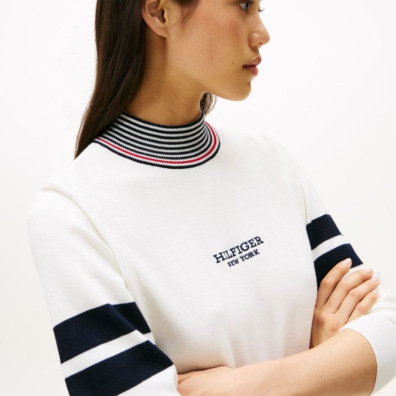 トミー ヒルフィガー ゴルフ Tommy Hilfiger Golf レディース レディース ボーダー ハイネックニット THLA587 詳細26