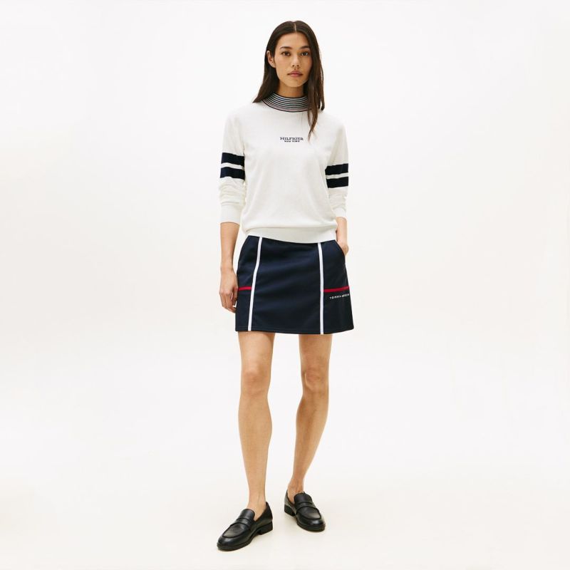 トミー ヒルフィガー ゴルフ Tommy Hilfiger Golf レディース レディース ボーダー ハイネックニット THLA587 詳細27