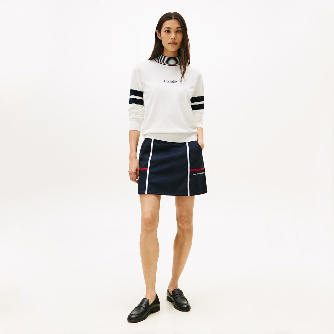 トミー ヒルフィガー ゴルフ Tommy Hilfiger Golf レディース レディース ボーダー ハイネックニット THLA587 詳細27