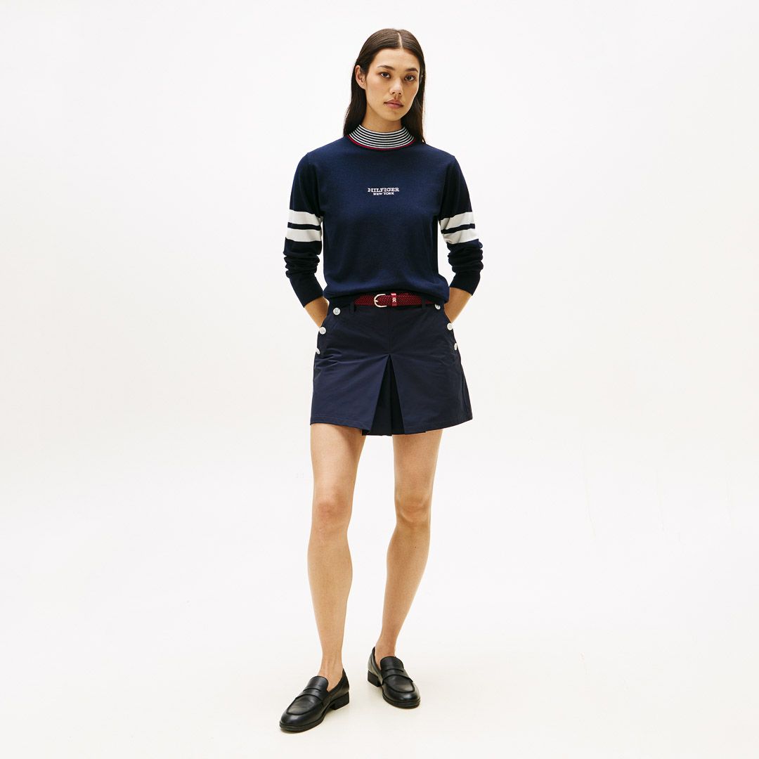 トミー ヒルフィガー ゴルフ Tommy Hilfiger Golf レディース レディース ボーダー ハイネックニット THLA587 詳細31