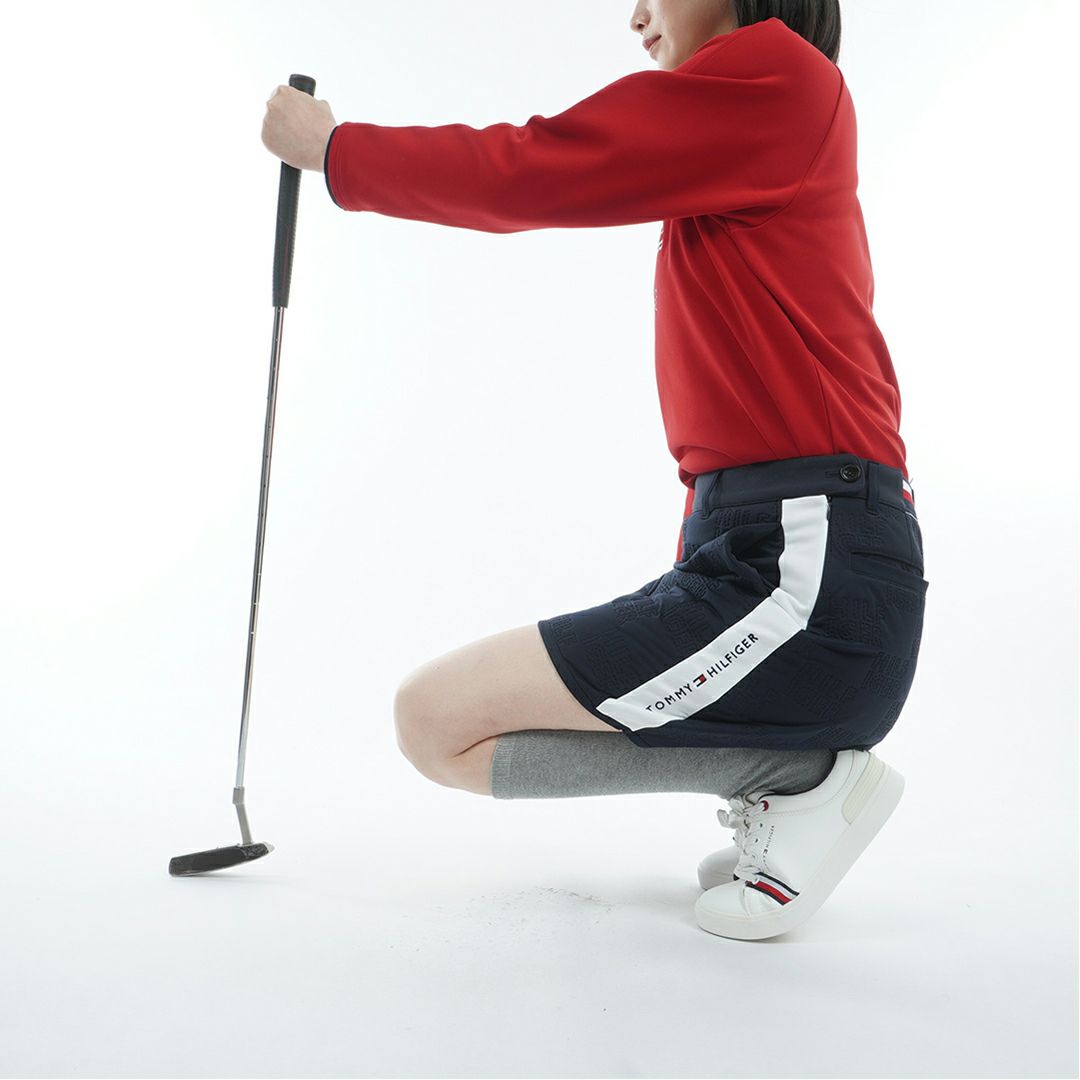 トミー ヒルフィガー ゴルフ Tommy Hilfiger Golf レディース レディース ロゴキルト パテッドスカート THLA588 詳細9
