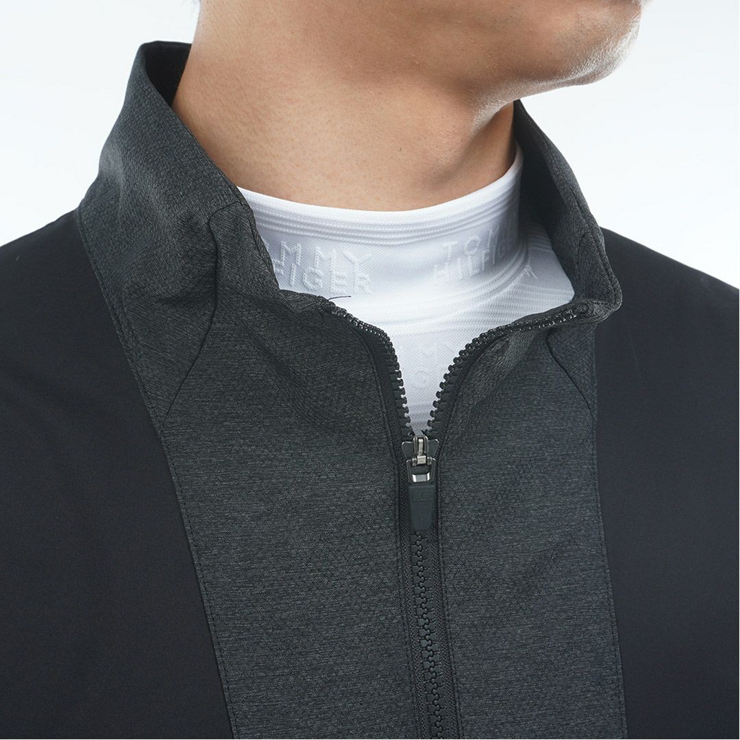 [トミーヒルフィガー]メンズ 袖脱着 アノラックジャケット　ブラック