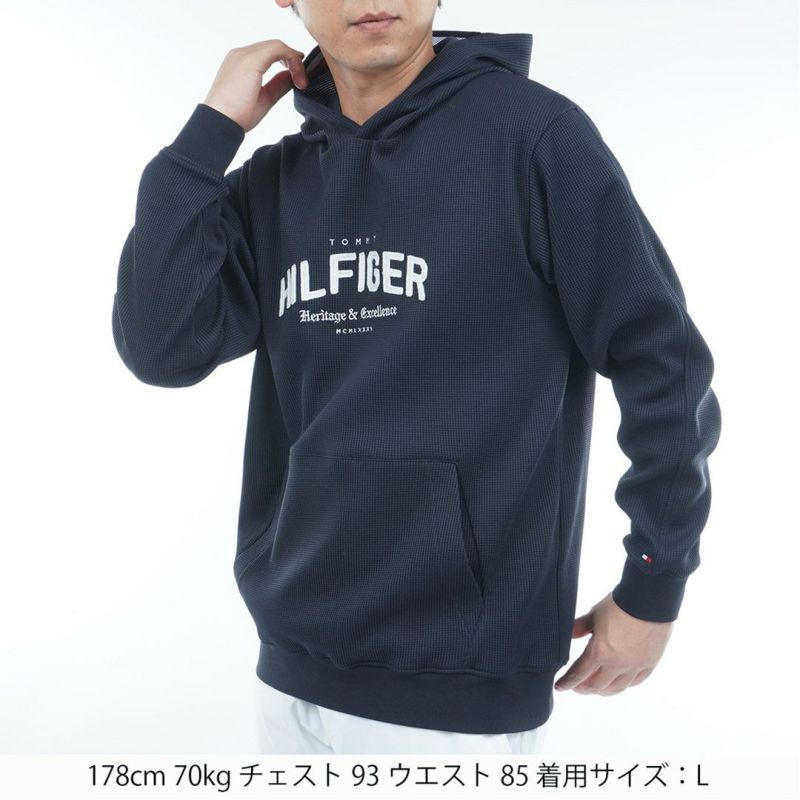 トミー ヒルフィガー ゴルフ Tommy Hilfiger Golf メンズ メンズ フロントロゴ スウェットフーディ- THMA551 詳細5