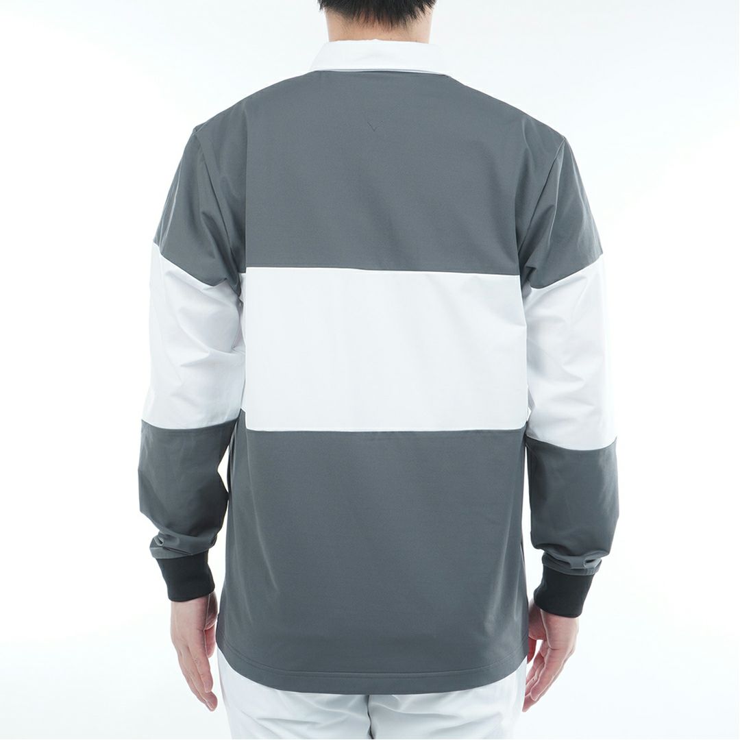 トミー ヒルフィガー ゴルフ Tommy Hilfiger Golf メンズ メンズ カラーブロック ラガーシャツ THMA553 詳細4