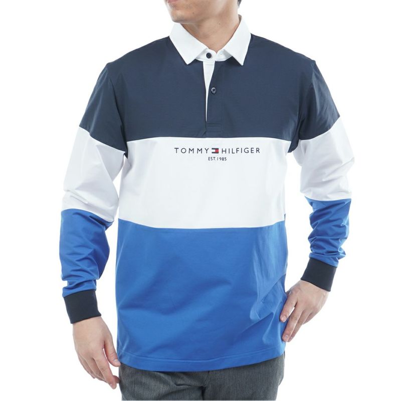 トミー ヒルフィガー ゴルフ Tommy Hilfiger Golf メンズ メンズ カラーブロック ラガーシャツ THMA553 詳細9