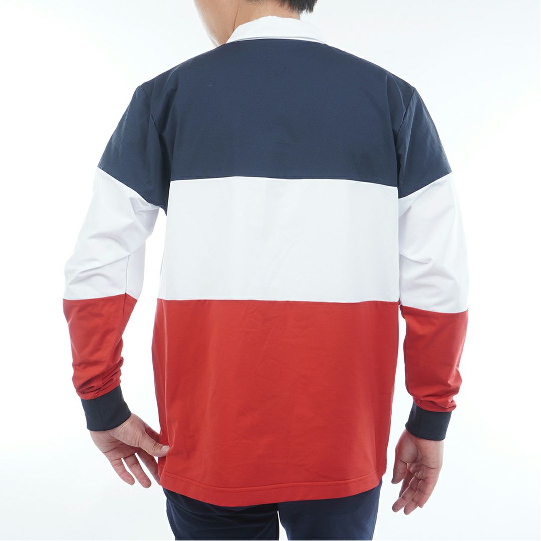 トミー ヒルフィガー ゴルフ Tommy Hilfiger Golf メンズ メンズ カラーブロック ラガーシャツ THMA553 詳細14