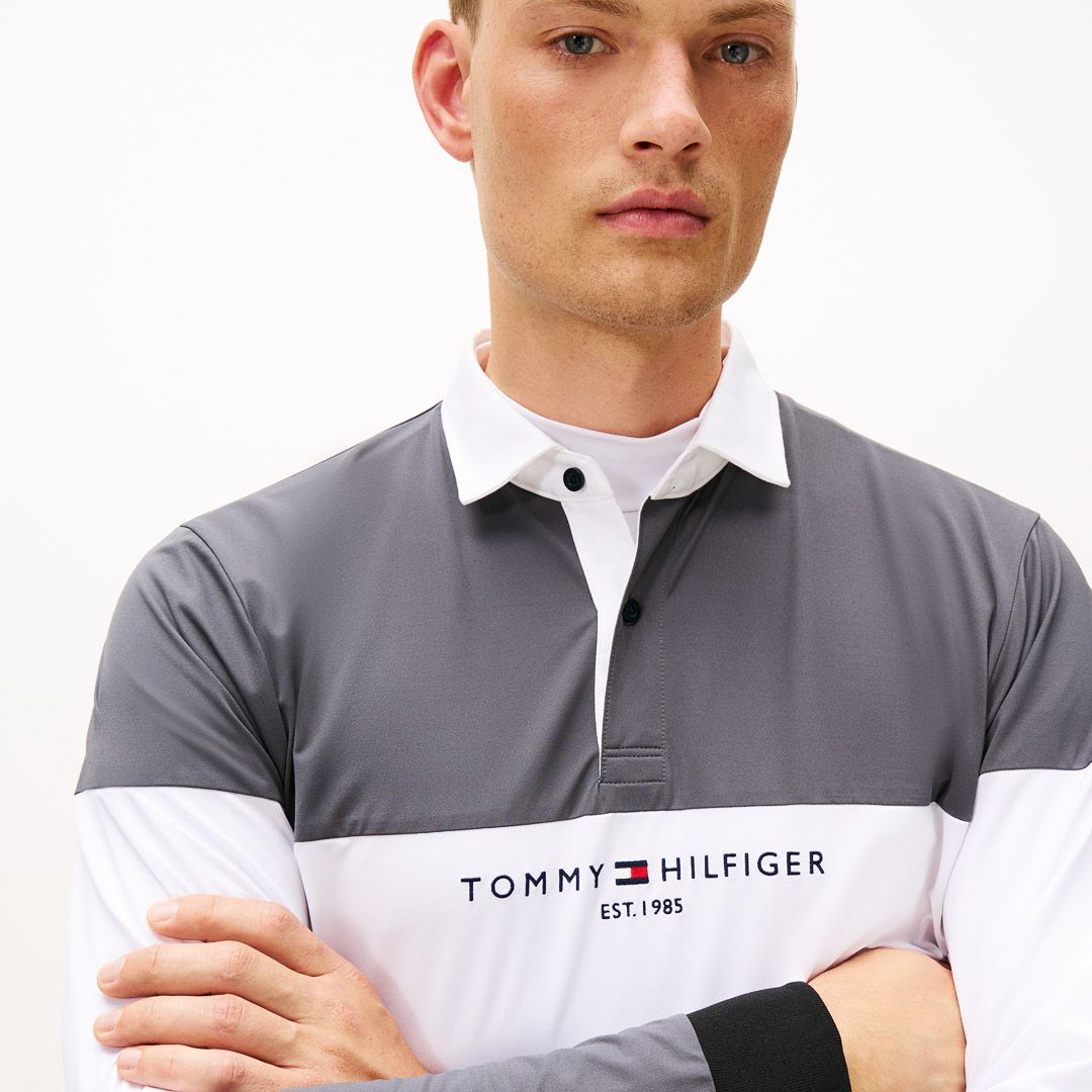 トミー ヒルフィガー ゴルフ Tommy Hilfiger Golf メンズ メンズ カラーブロック ラガーシャツ THMA553 詳細19