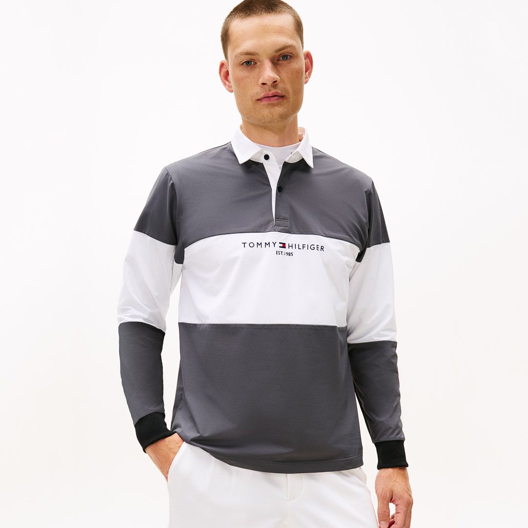 トミー ヒルフィガー ゴルフ Tommy Hilfiger Golf メンズ メンズ カラーブロック ラガーシャツ THMA553 詳細21