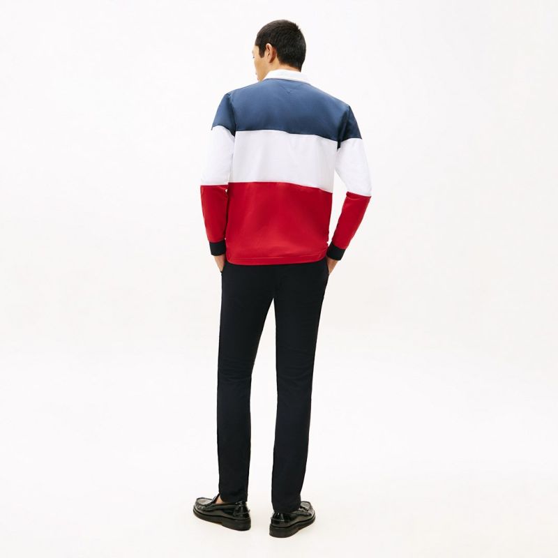 トミー ヒルフィガー ゴルフ Tommy Hilfiger Golf メンズ メンズ カラーブロック ラガーシャツ THMA553 詳細22