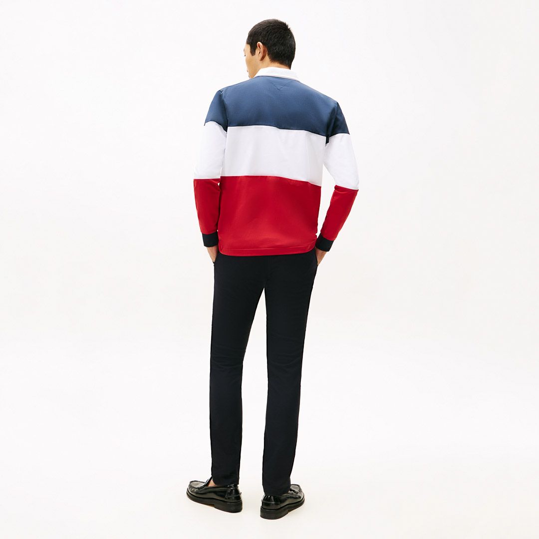 トミー ヒルフィガー ゴルフ Tommy Hilfiger Golf メンズ メンズ カラーブロック ラガーシャツ THMA553 詳細22