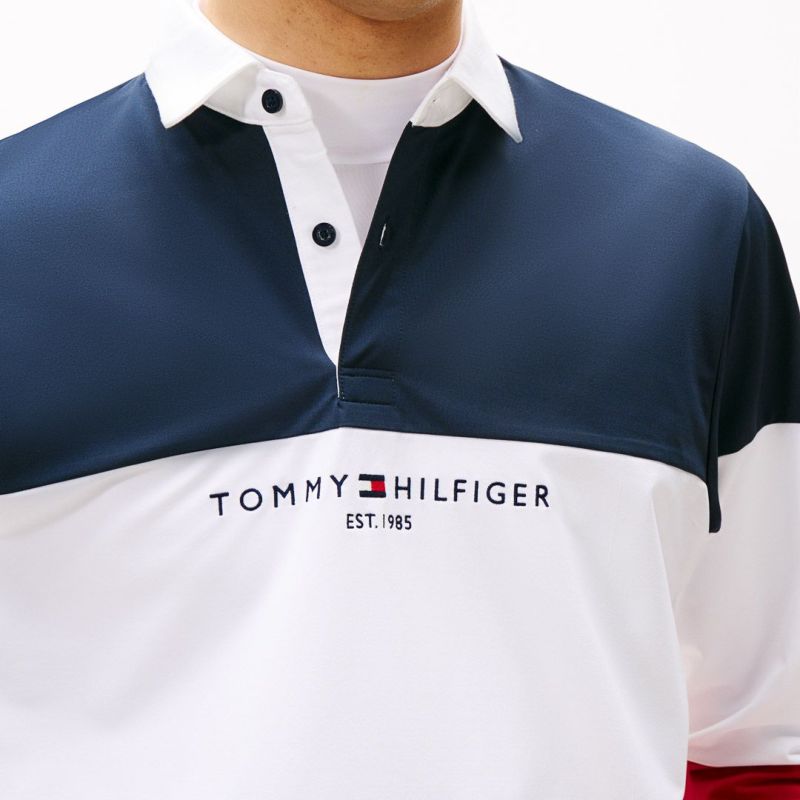 トミー ヒルフィガー ゴルフ Tommy Hilfiger Golf メンズ メンズ カラーブロック ラガーシャツ THMA553 詳細23