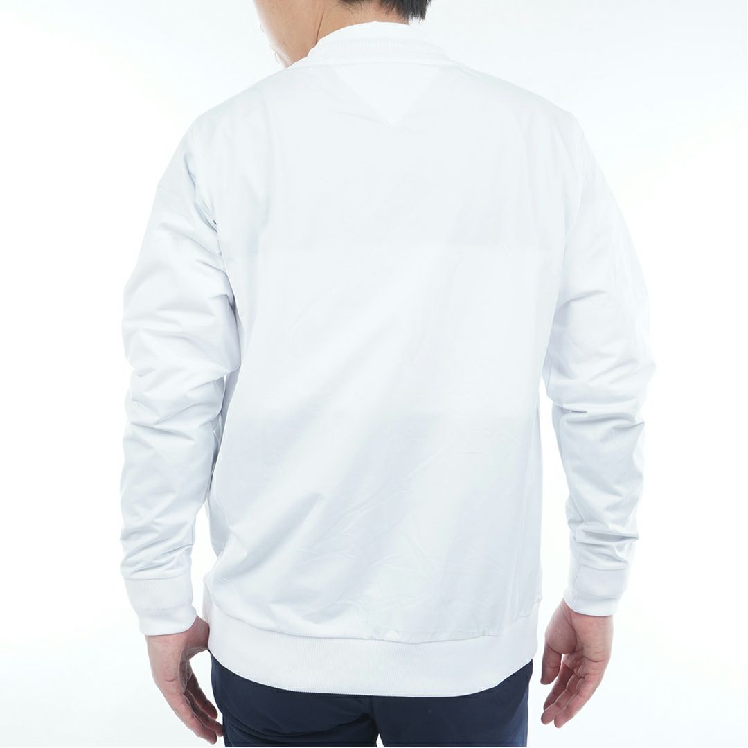 [トミーヒルフィガー]メンズ 防風 クルーネックスウェット　ホワイト