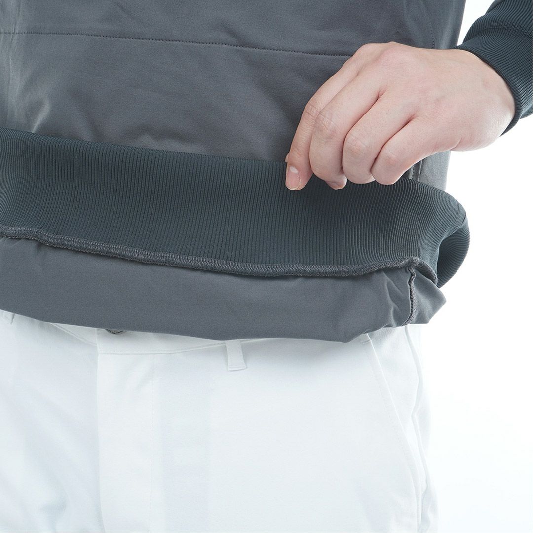 [トミーヒルフィガー]メンズ 防風 クルーネックスウェット　チャコールグレー