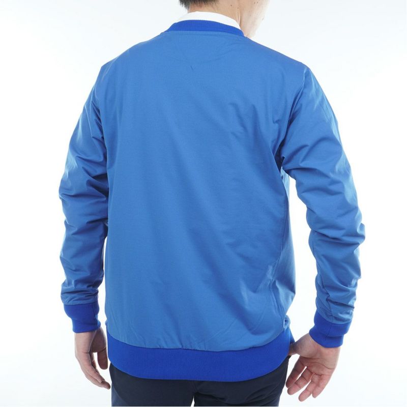 [トミーヒルフィガー]メンズ 防風 クルーネックスウェット　ブルー