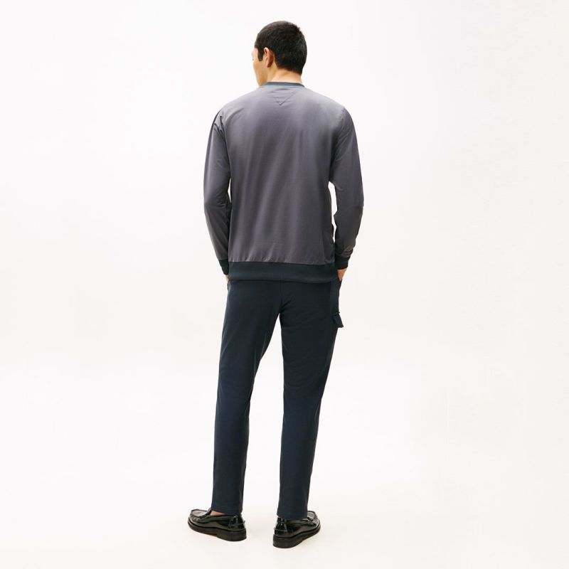 [トミーヒルフィガー]メンズ 防風 クルーネックスウェット