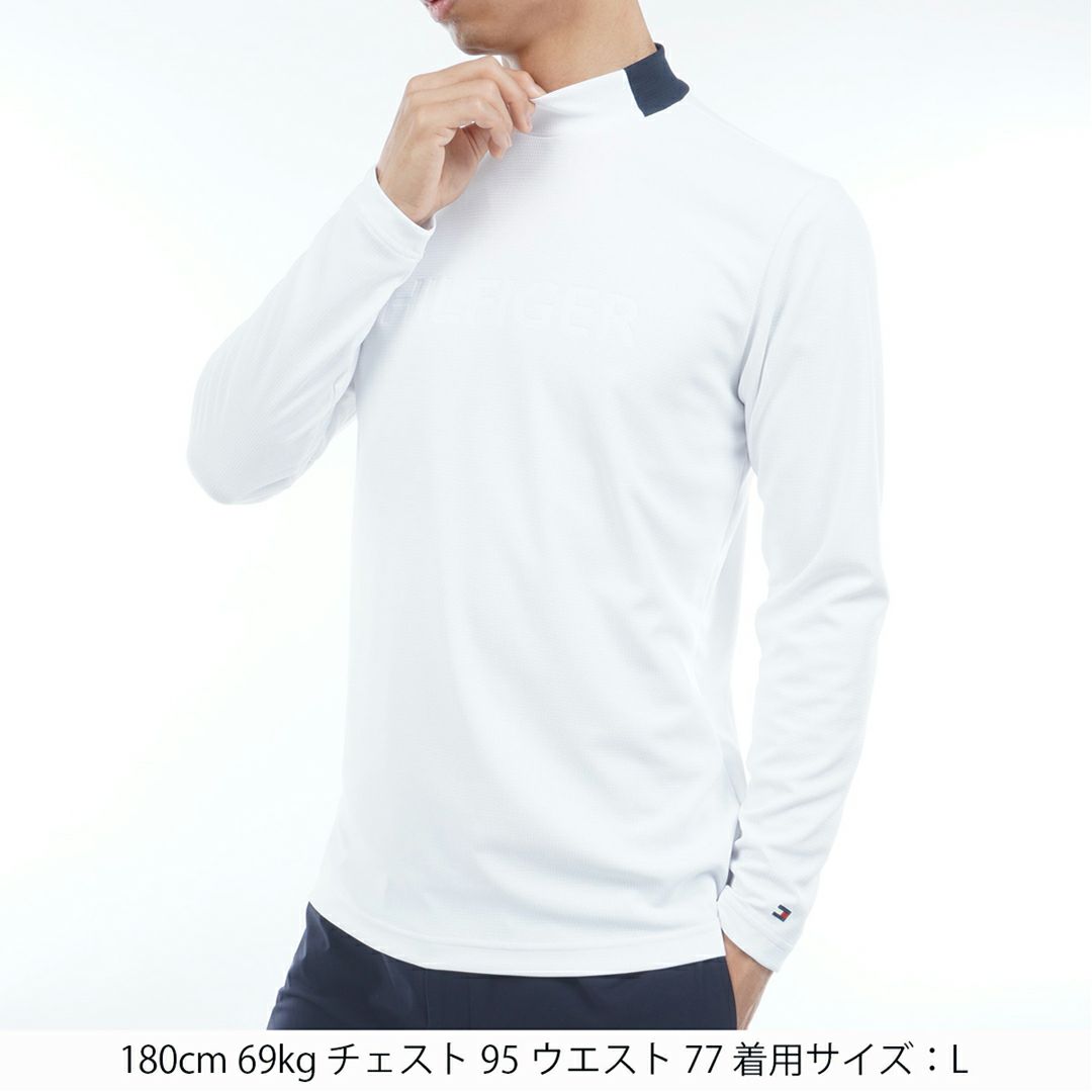 トミー ヒルフィガー ゴルフ Tommy Hilfiger Golf メンズ メンズ エンボス 長袖モックネックシャツ THMA555 詳細2