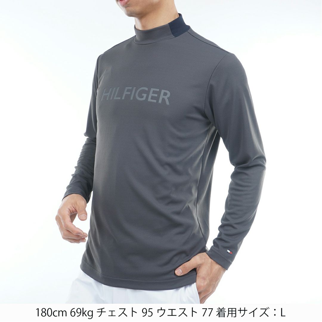 トミー ヒルフィガー ゴルフ Tommy Hilfiger Golf メンズ メンズ エンボス 長袖モックネックシャツ THMA555 詳細5