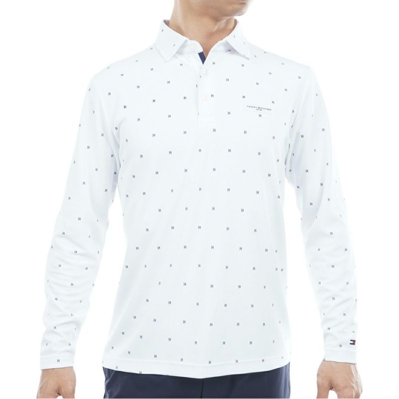 トミー ヒルフィガー ゴルフ Tommy Hilfiger Golf メンズ メンズ ロゴ長袖 台衿付きシャツ THMA556 詳細1