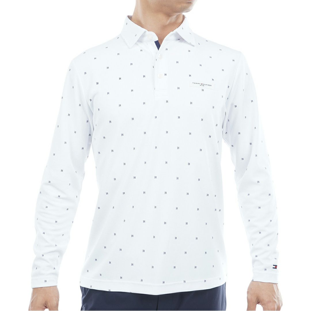 トミー ヒルフィガー ゴルフ Tommy Hilfiger Golf メンズ メンズ ロゴ長袖 台衿付きシャツ THMA556 詳細1