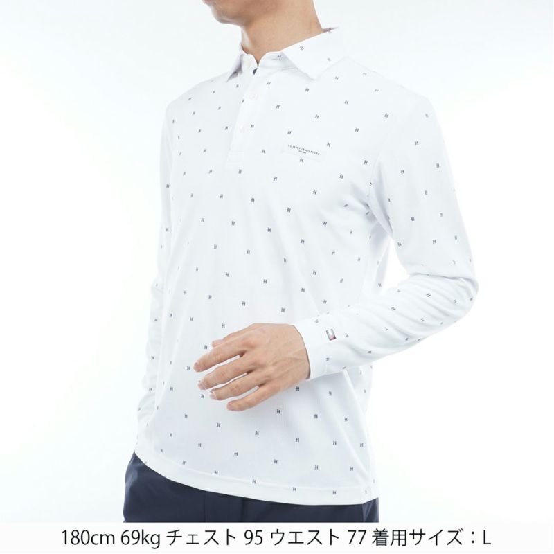 トミー ヒルフィガー ゴルフ Tommy Hilfiger Golf メンズ メンズ ロゴ長袖 台衿付きシャツ THMA556 詳細2
