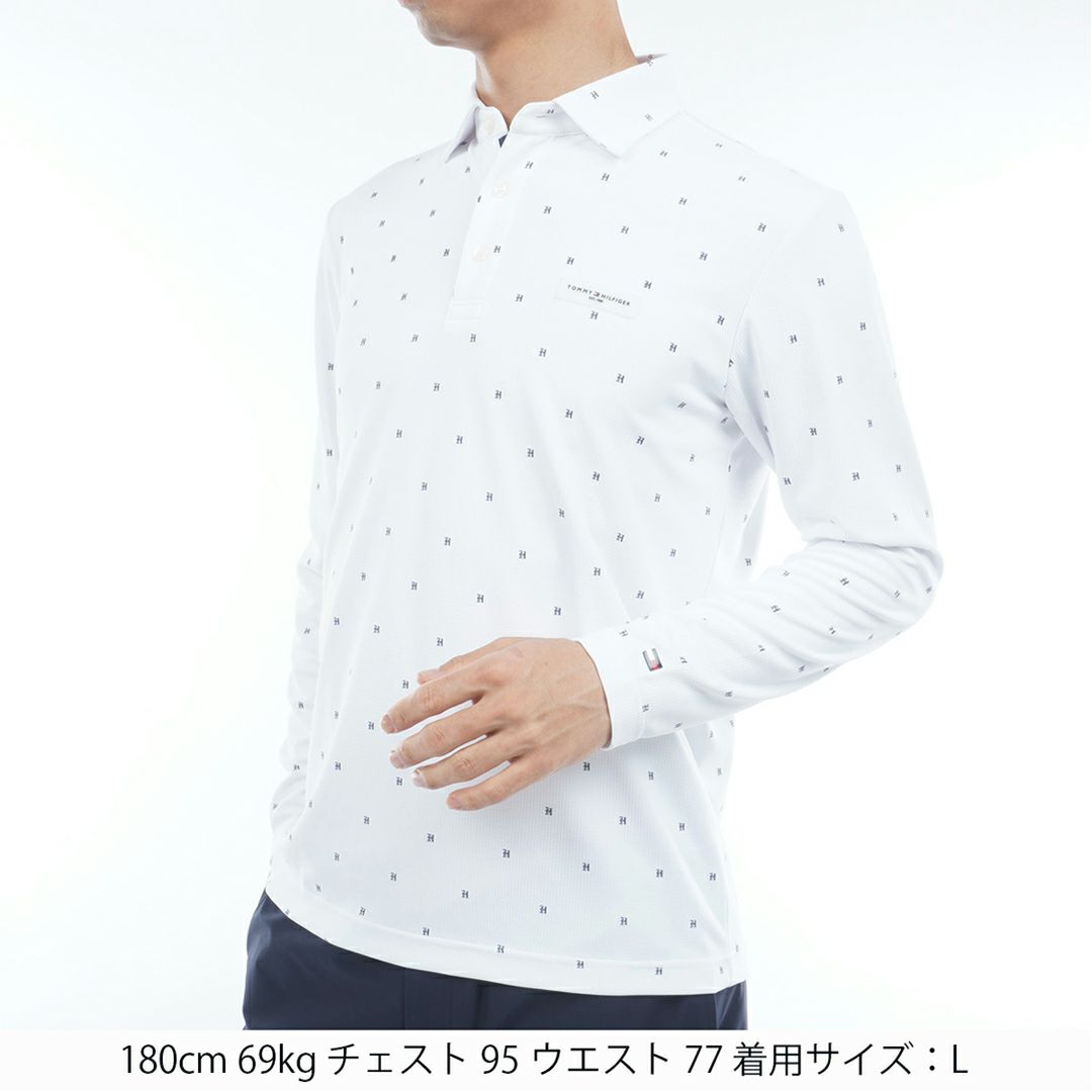 トミー ヒルフィガー ゴルフ Tommy Hilfiger Golf メンズ メンズ ロゴ長袖 台衿付きシャツ THMA556 詳細2