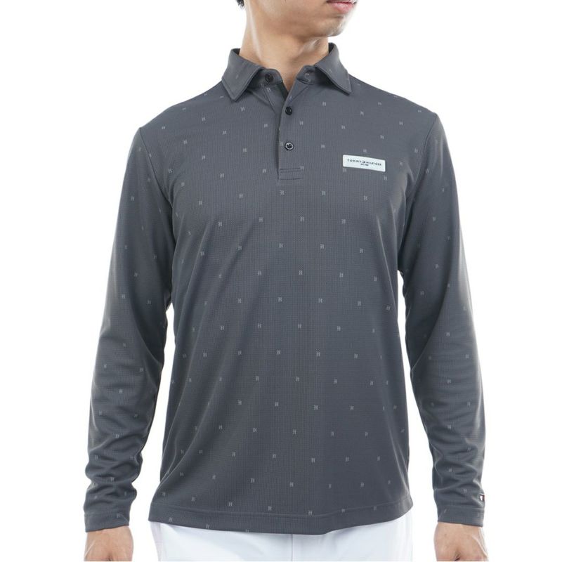 トミー ヒルフィガー ゴルフ Tommy Hilfiger Golf メンズ メンズ ロゴ長袖 台衿付きシャツ THMA556 詳細4