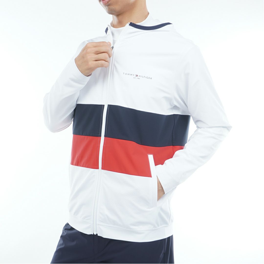 トミー ヒルフィガー ゴルフ Tommy Hilfiger Golf メンズ メンズ スウェット フーディージャケット THMA559 詳細2
