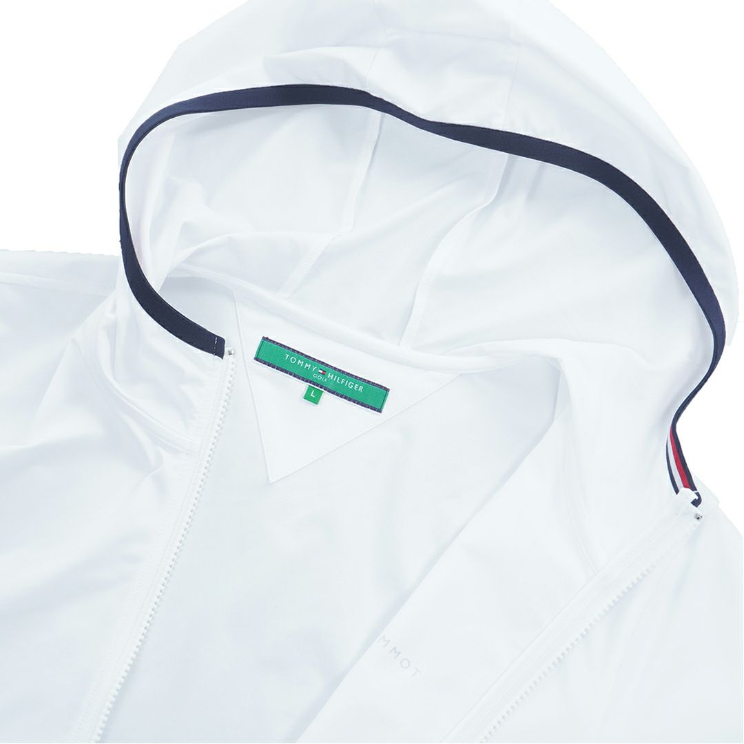 [トミーヒルフィガー]メンズ スウェット フーディージャケット　ホワイト