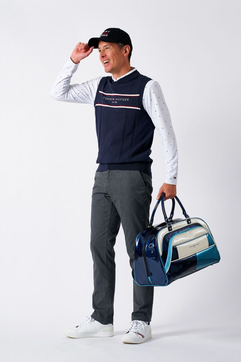 トミー ヒルフィガー ゴルフ Tommy Hilfiger Golf メンズ メンズ ケ-ブル浅Vネック ニットベスト THMA560 詳細17
