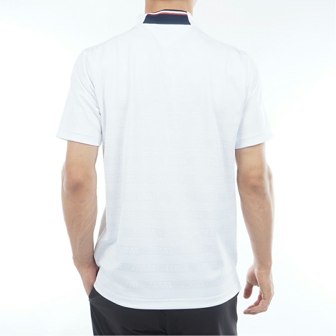 トミー ヒルフィガー ゴルフ Tommy Hilfiger Golf メンズ メンズ ロゴジャガード 半袖モックネックシャツ THMA561 詳細3