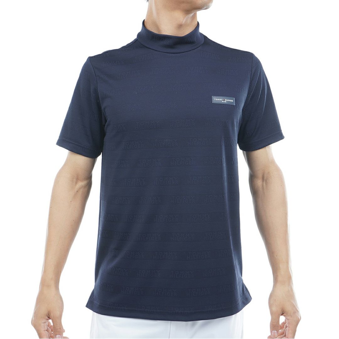 トミー ヒルフィガー ゴルフ Tommy Hilfiger Golf メンズ メンズ ロゴジャガード 半袖モックネックシャツ THMA561 詳細4