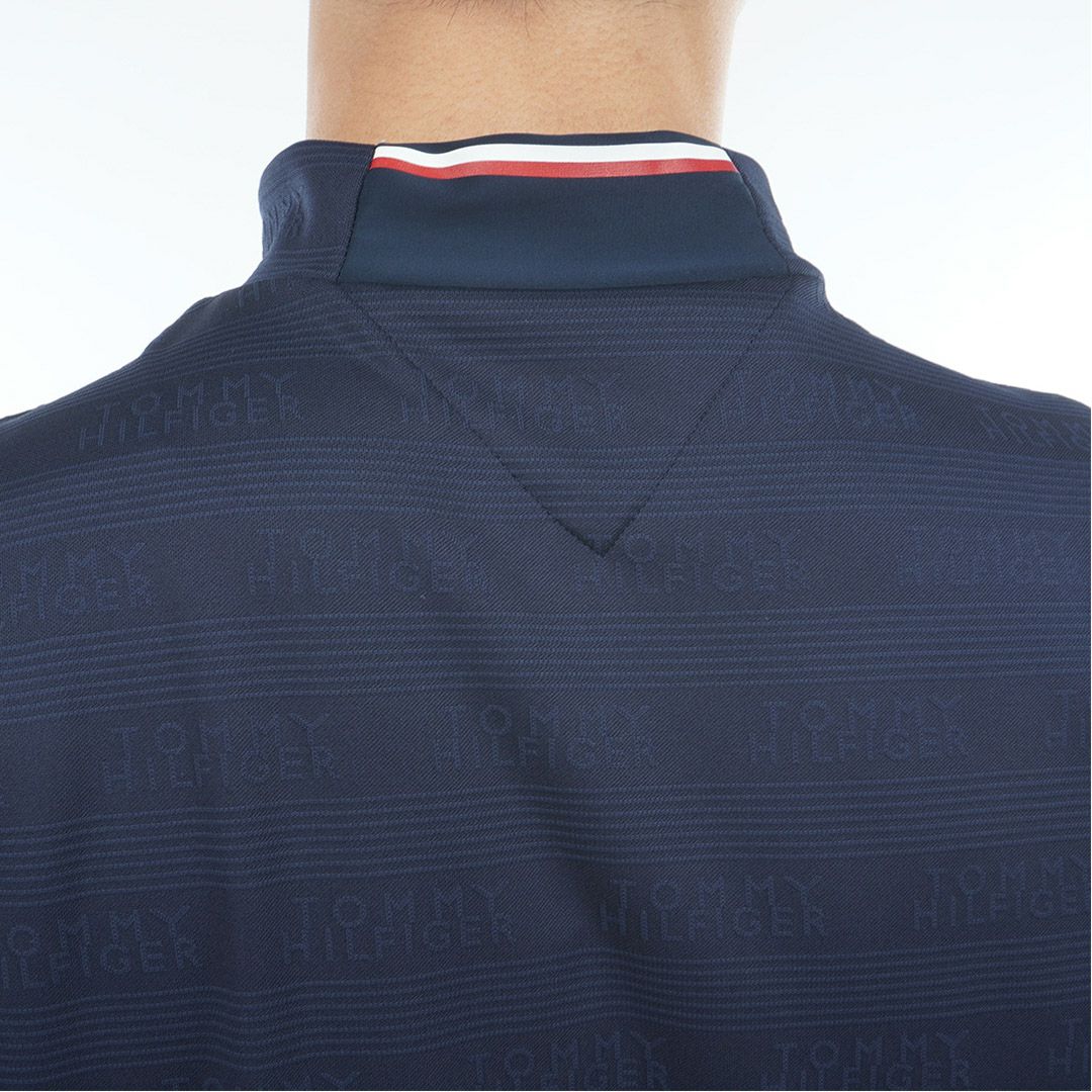 トミー ヒルフィガー ゴルフ Tommy Hilfiger Golf メンズ メンズ ロゴジャガード 半袖モックネックシャツ THMA561 詳細10