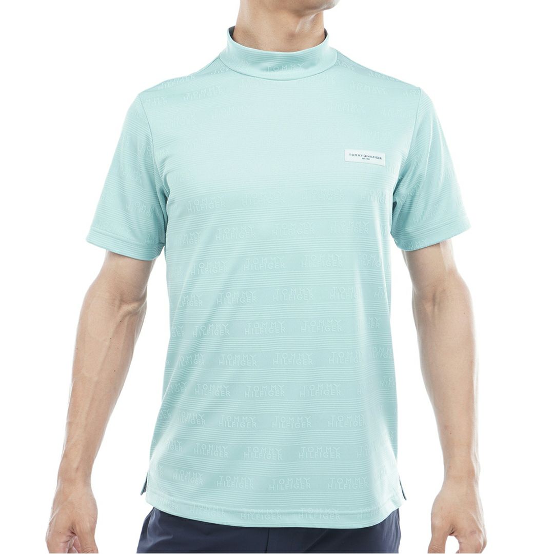 トミー ヒルフィガー ゴルフ Tommy Hilfiger Golf メンズ メンズ ロゴジャガード 半袖モックネックシャツ THMA561 詳細12