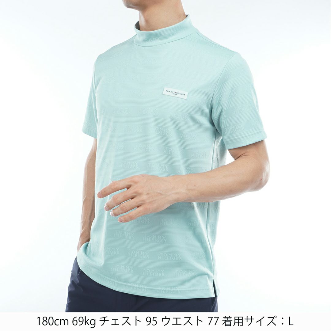 トミー ヒルフィガー ゴルフ Tommy Hilfiger Golf メンズ メンズ ロゴジャガード 半袖モックネックシャツ THMA561 詳細13