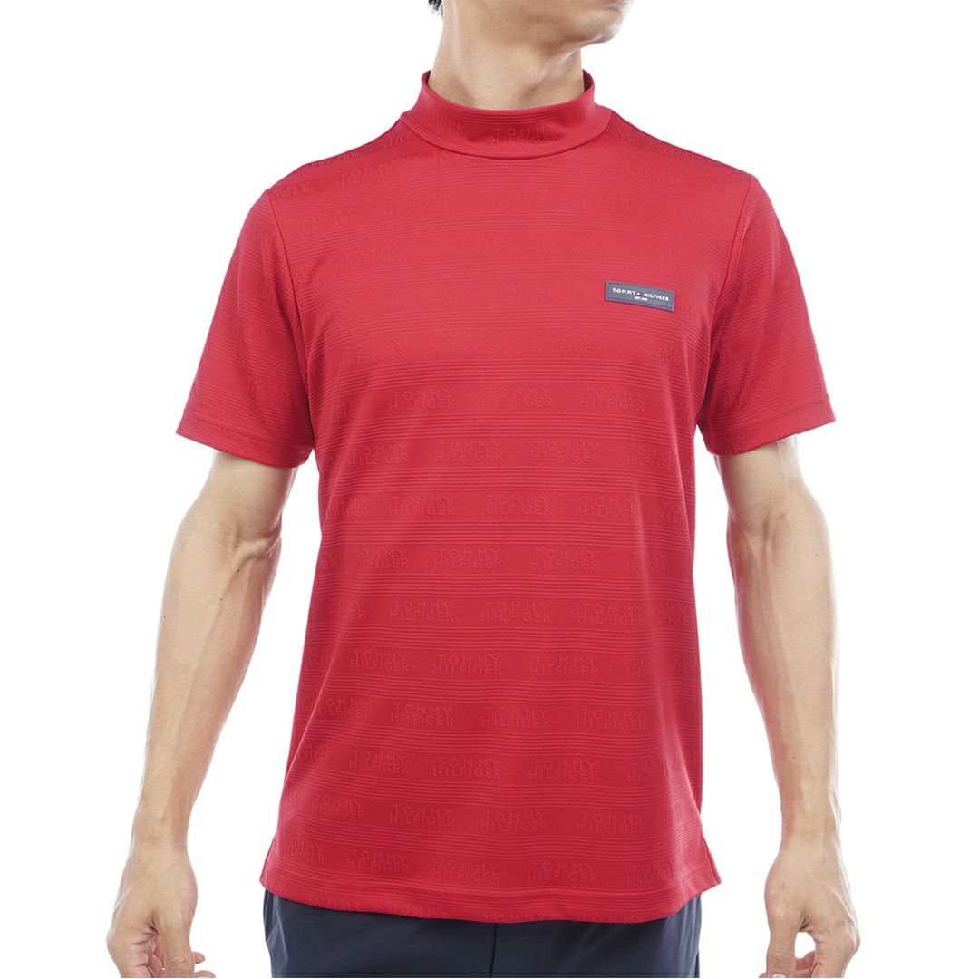 トミー ヒルフィガー ゴルフ Tommy Hilfiger Golf メンズ メンズ ロゴジャガード 半袖モックネックシャツ THMA561 詳細15