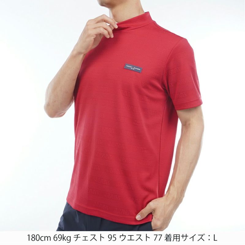トミー ヒルフィガー ゴルフ Tommy Hilfiger Golf メンズ メンズ ロゴジャガード 半袖モックネックシャツ THMA561 詳細16