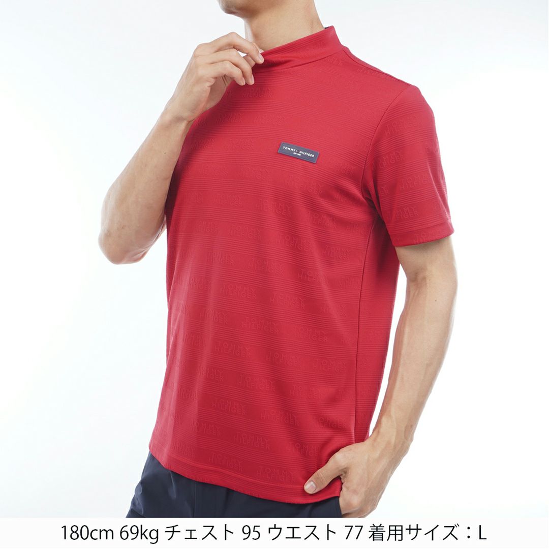 トミー ヒルフィガー ゴルフ Tommy Hilfiger Golf メンズ メンズ ロゴジャガード 半袖モックネックシャツ THMA561 詳細16